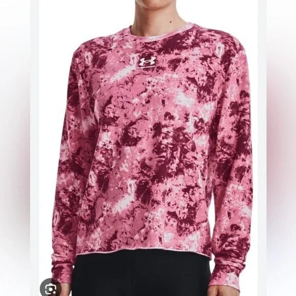 Under Armour Women’s Long Sleeve Shirt Large Pink Tie-Dye $65 - Picture 1 of 5